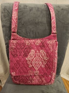 Vera Bradley Quilted Pink Paisley Slim Quilted Hipster Crossbody -Gently Used-